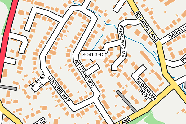 SO41 3PD map - OS OpenMap – Local (Ordnance Survey)