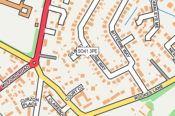 SO41 3PE map - OS OpenMap – Local (Ordnance Survey)