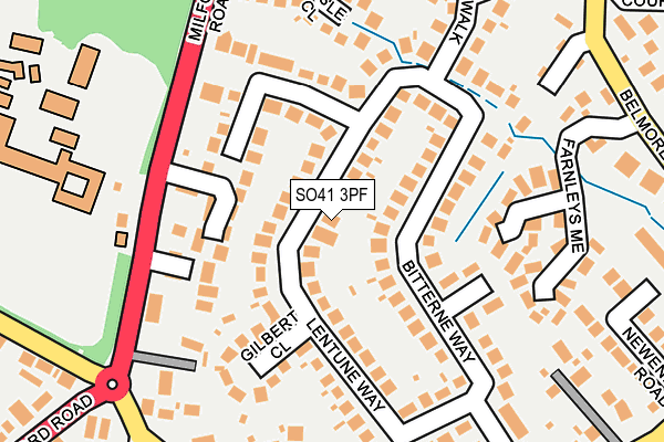 SO41 3PF map - OS OpenMap – Local (Ordnance Survey)