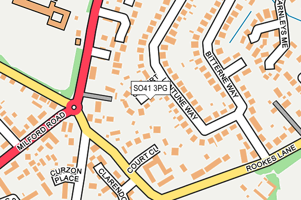 SO41 3PG map - OS OpenMap – Local (Ordnance Survey)