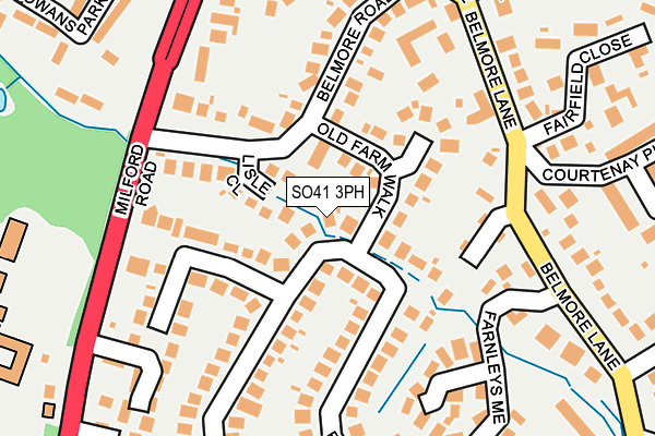 SO41 3PH map - OS OpenMap – Local (Ordnance Survey)