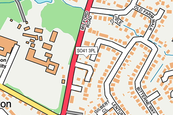 SO41 3PL map - OS OpenMap – Local (Ordnance Survey)