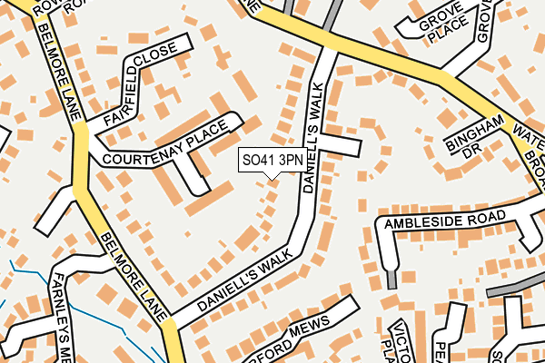 SO41 3PN map - OS OpenMap – Local (Ordnance Survey)