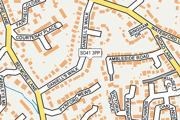 SO41 3PP map - OS OpenMap – Local (Ordnance Survey)