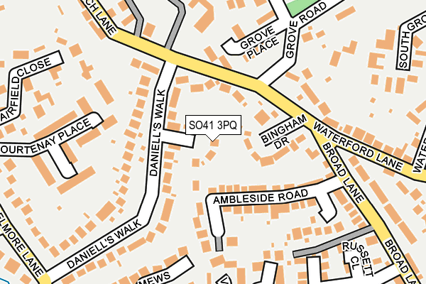 SO41 3PQ map - OS OpenMap – Local (Ordnance Survey)