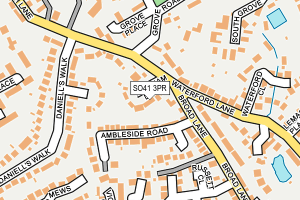 SO41 3PR map - OS OpenMap – Local (Ordnance Survey)