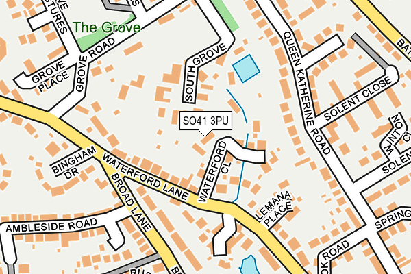 SO41 3PU map - OS OpenMap – Local (Ordnance Survey)