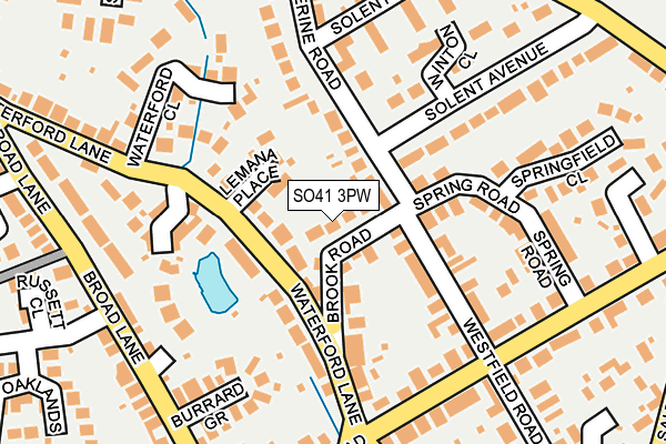 SO41 3PW map - OS OpenMap – Local (Ordnance Survey)