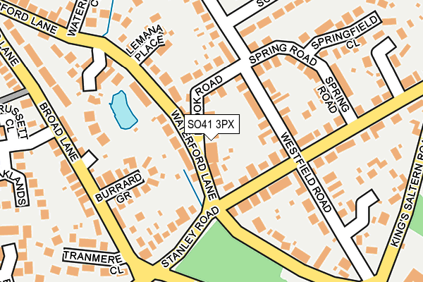 SO41 3PX map - OS OpenMap – Local (Ordnance Survey)