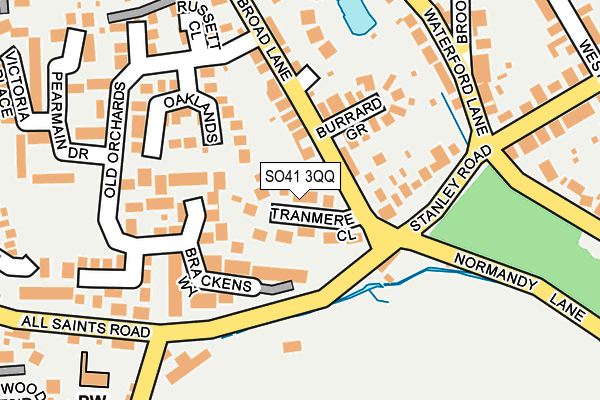 SO41 3QQ map - OS OpenMap – Local (Ordnance Survey)