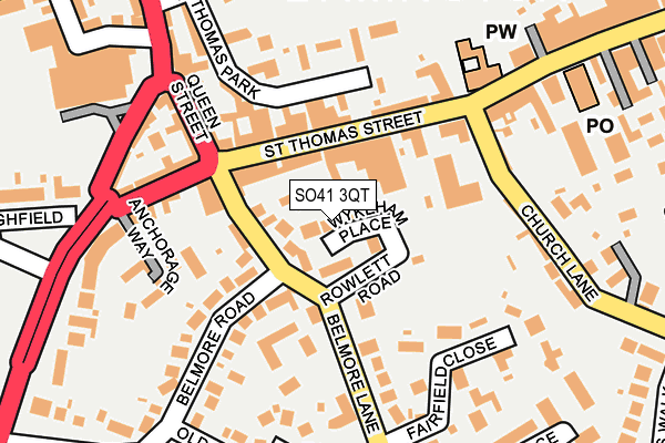 SO41 3QT map - OS OpenMap – Local (Ordnance Survey)