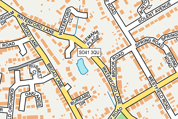 SO41 3QU map - OS OpenMap – Local (Ordnance Survey)