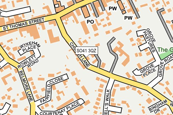 SO41 3QZ map - OS OpenMap – Local (Ordnance Survey)