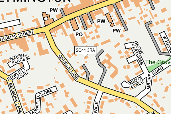 SO41 3RA map - OS OpenMap – Local (Ordnance Survey)