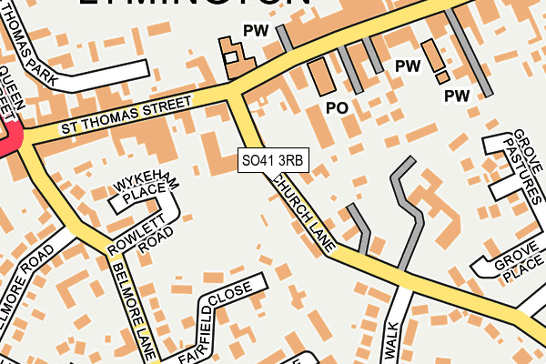 SO41 3RB map - OS OpenMap – Local (Ordnance Survey)
