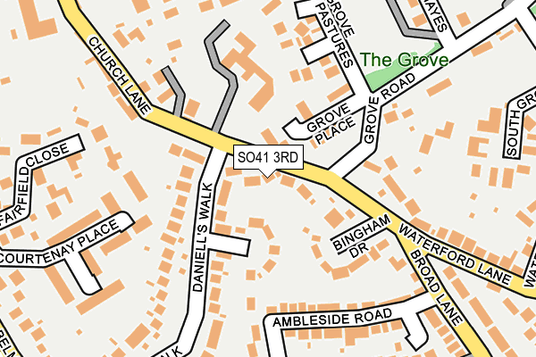 SO41 3RD map - OS OpenMap – Local (Ordnance Survey)