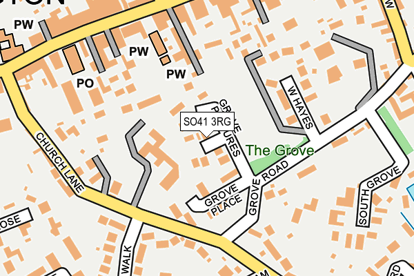SO41 3RG map - OS OpenMap – Local (Ordnance Survey)