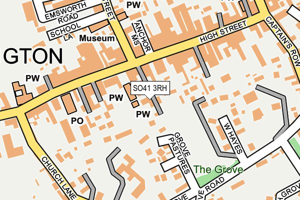 SO41 3RH map - OS OpenMap – Local (Ordnance Survey)
