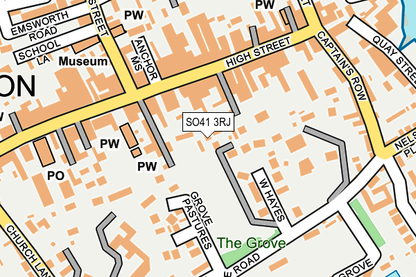 SO41 3RJ map - OS OpenMap – Local (Ordnance Survey)