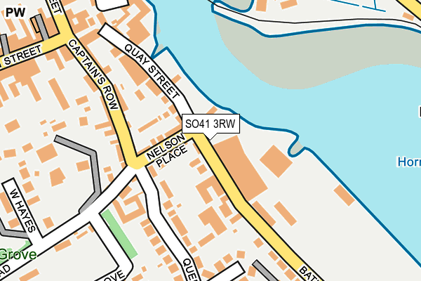 SO41 3RW map - OS OpenMap – Local (Ordnance Survey)