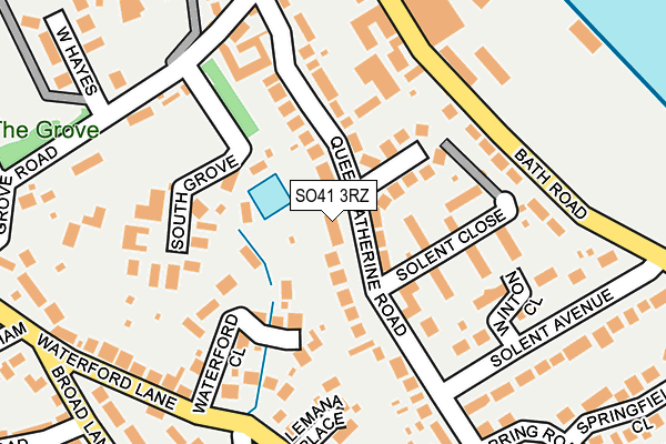 SO41 3RZ map - OS OpenMap – Local (Ordnance Survey)