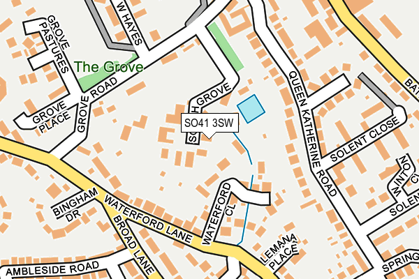 SO41 3SW map - OS OpenMap – Local (Ordnance Survey)