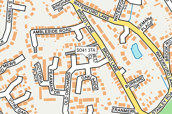 SO41 3TA map - OS OpenMap – Local (Ordnance Survey)