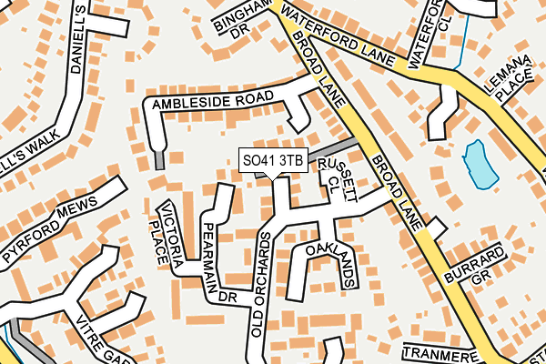 SO41 3TB map - OS OpenMap – Local (Ordnance Survey)