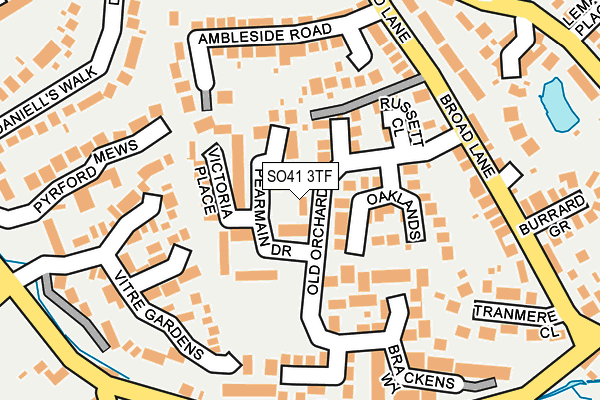 SO41 3TF map - OS OpenMap – Local (Ordnance Survey)