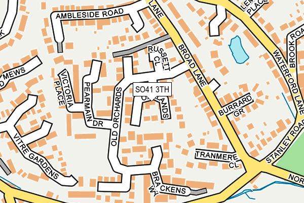 SO41 3TH map - OS OpenMap – Local (Ordnance Survey)