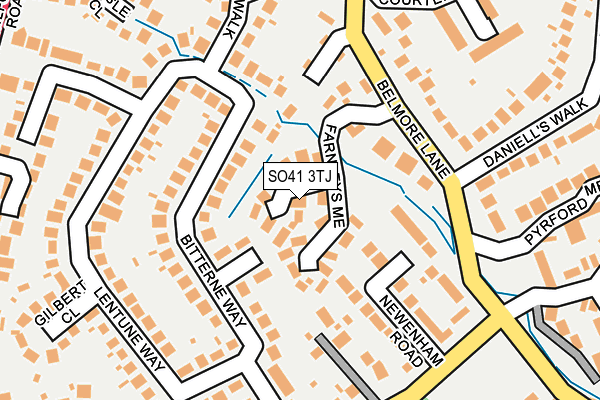 SO41 3TJ map - OS OpenMap – Local (Ordnance Survey)