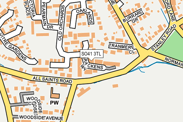 SO41 3TL map - OS OpenMap – Local (Ordnance Survey)