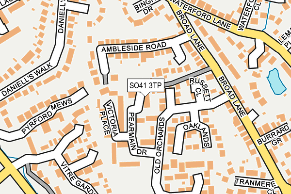 SO41 3TP map - OS OpenMap – Local (Ordnance Survey)