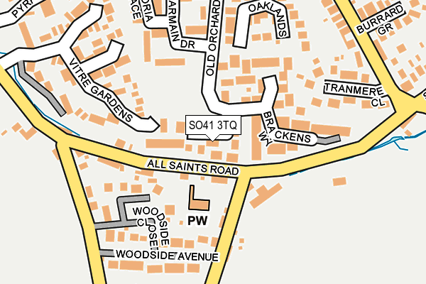 SO41 3TQ map - OS OpenMap – Local (Ordnance Survey)