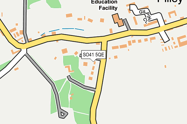 SO41 5QE map - OS OpenMap – Local (Ordnance Survey)