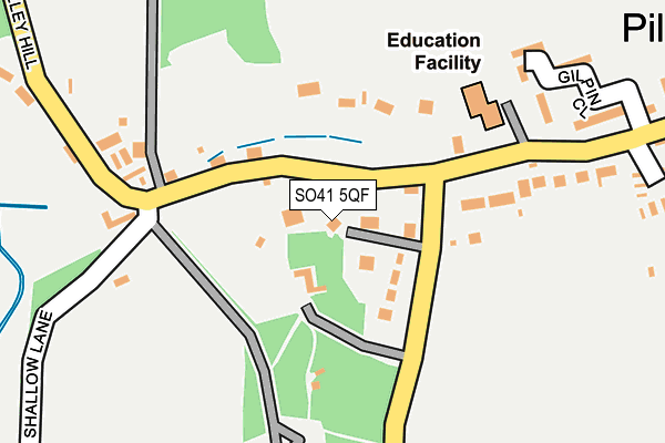 SO41 5QF map - OS OpenMap – Local (Ordnance Survey)