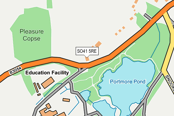 SO41 5RE map - OS OpenMap – Local (Ordnance Survey)