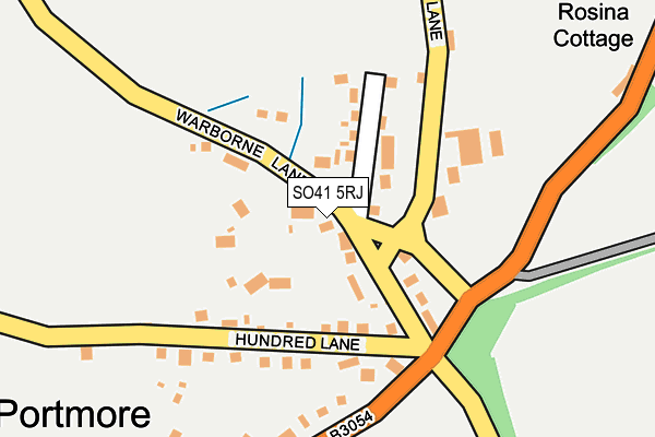 SO41 5RJ map - OS OpenMap – Local (Ordnance Survey)