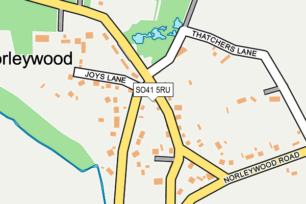 SO41 5RU map - OS OpenMap – Local (Ordnance Survey)