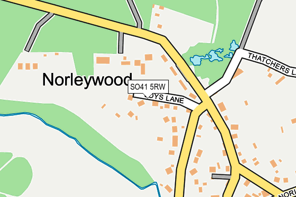 SO41 5RW map - OS OpenMap – Local (Ordnance Survey)