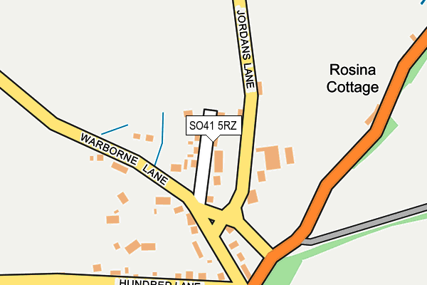 SO41 5RZ map - OS OpenMap – Local (Ordnance Survey)