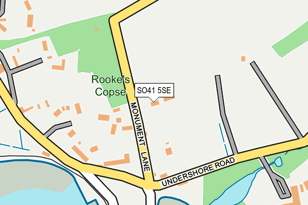SO41 5SE map - OS OpenMap – Local (Ordnance Survey)
