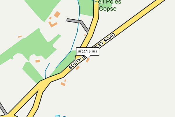 SO41 5SG map - OS OpenMap – Local (Ordnance Survey)