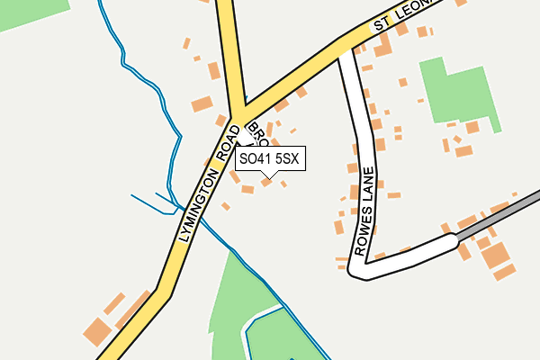 SO41 5SX map - OS OpenMap – Local (Ordnance Survey)