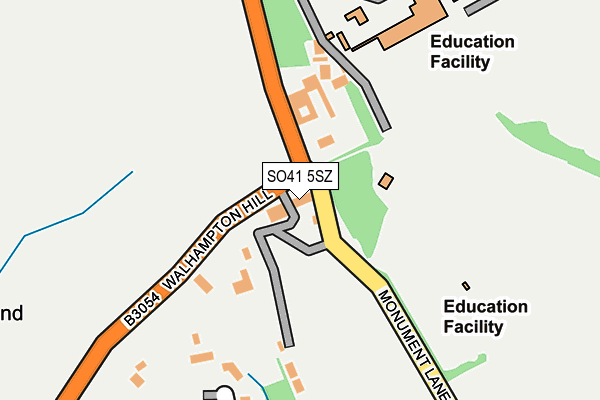 SO41 5SZ map - OS OpenMap – Local (Ordnance Survey)