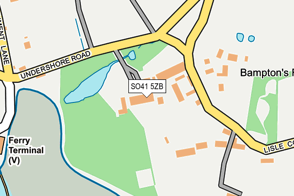 SO41 5ZB map - OS OpenMap – Local (Ordnance Survey)