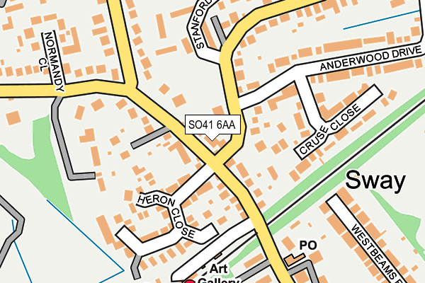 SO41 6AA map - OS OpenMap – Local (Ordnance Survey)