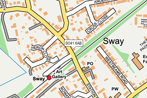 SO41 6AB map - OS OpenMap – Local (Ordnance Survey)