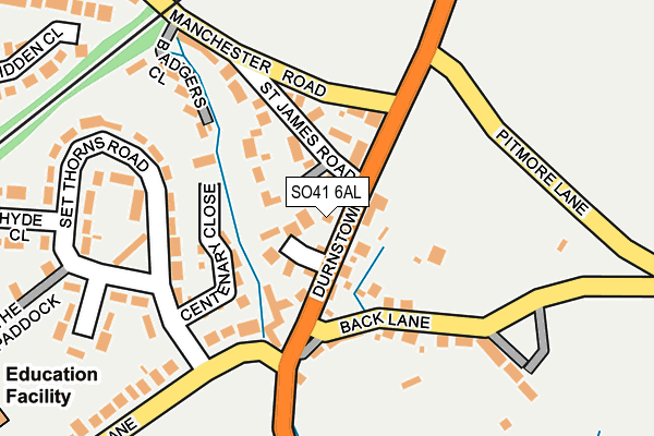 SO41 6AL map - OS OpenMap – Local (Ordnance Survey)
