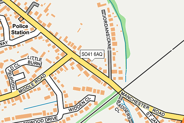 SO41 6AQ map - OS OpenMap – Local (Ordnance Survey)